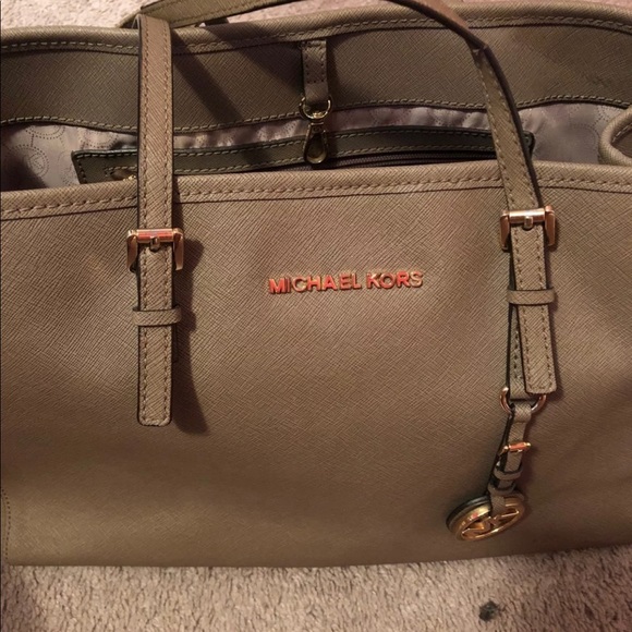 Michael Kors Taupe Tote - Picture 1 of 7